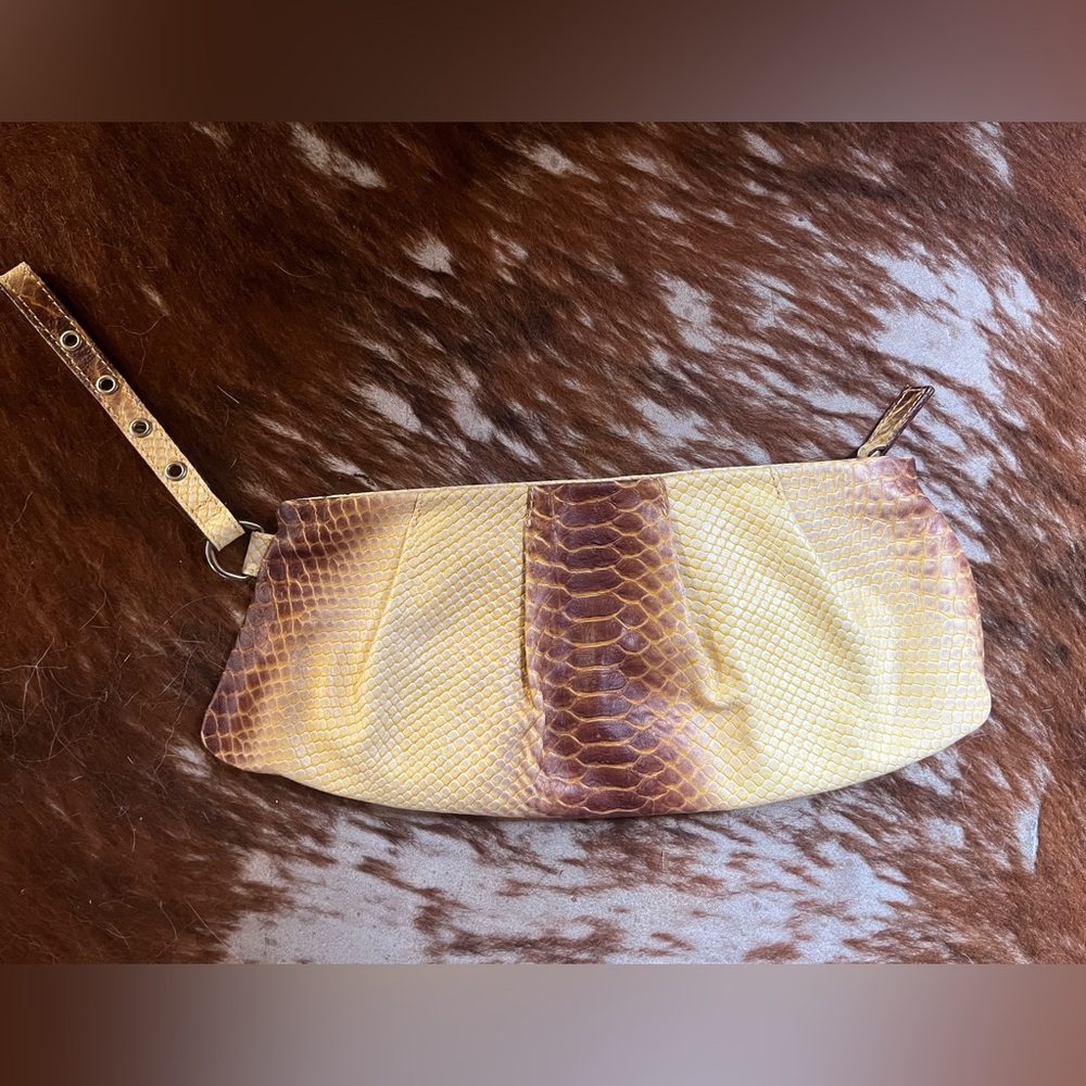 Claudia Firenze snakeskin clutch